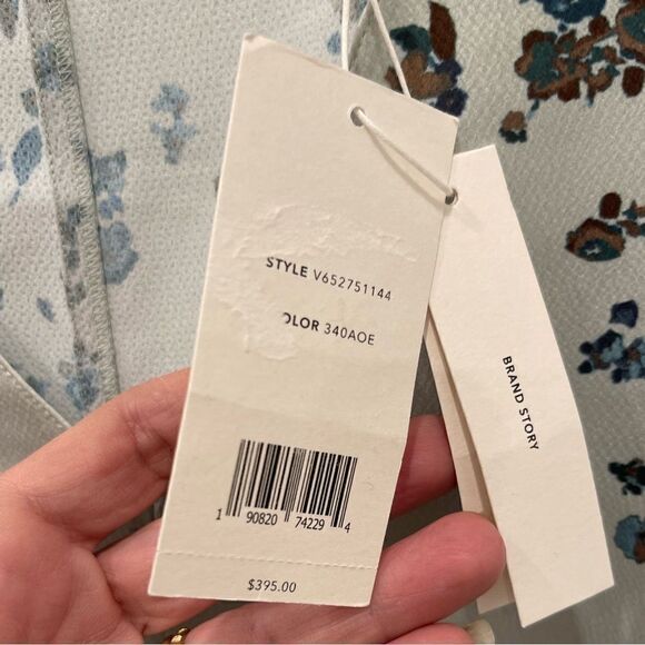 Vince Floral-print Hammered-satin Midi Dress In Sage Green.Size XL - Picture 13 of 16